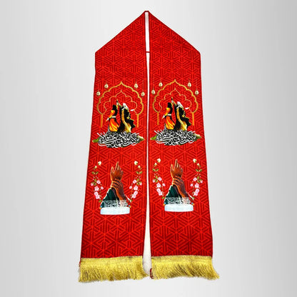 Eid E Ghadeer Muffler Red Digital Print 