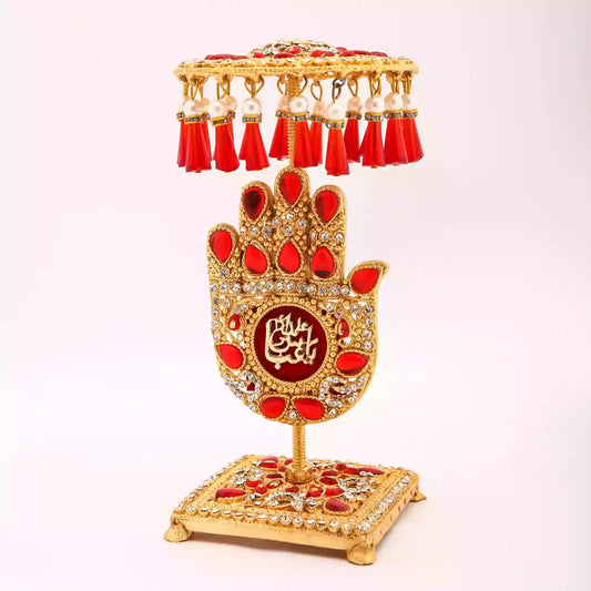 Elegant Stone Embellished Umbrella for Ya Abbas as Panja Stand
