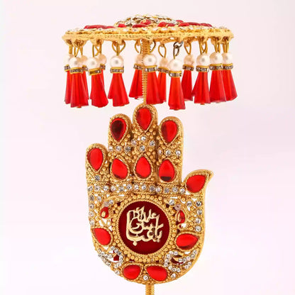 Elegant Stone Embellished Umbrella for Ya Abbas as Panja Stand 1
