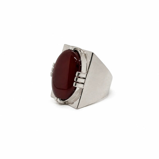 Famous Noha Khuwan Ali Shanawar Style Silver Aqeeq Ring
