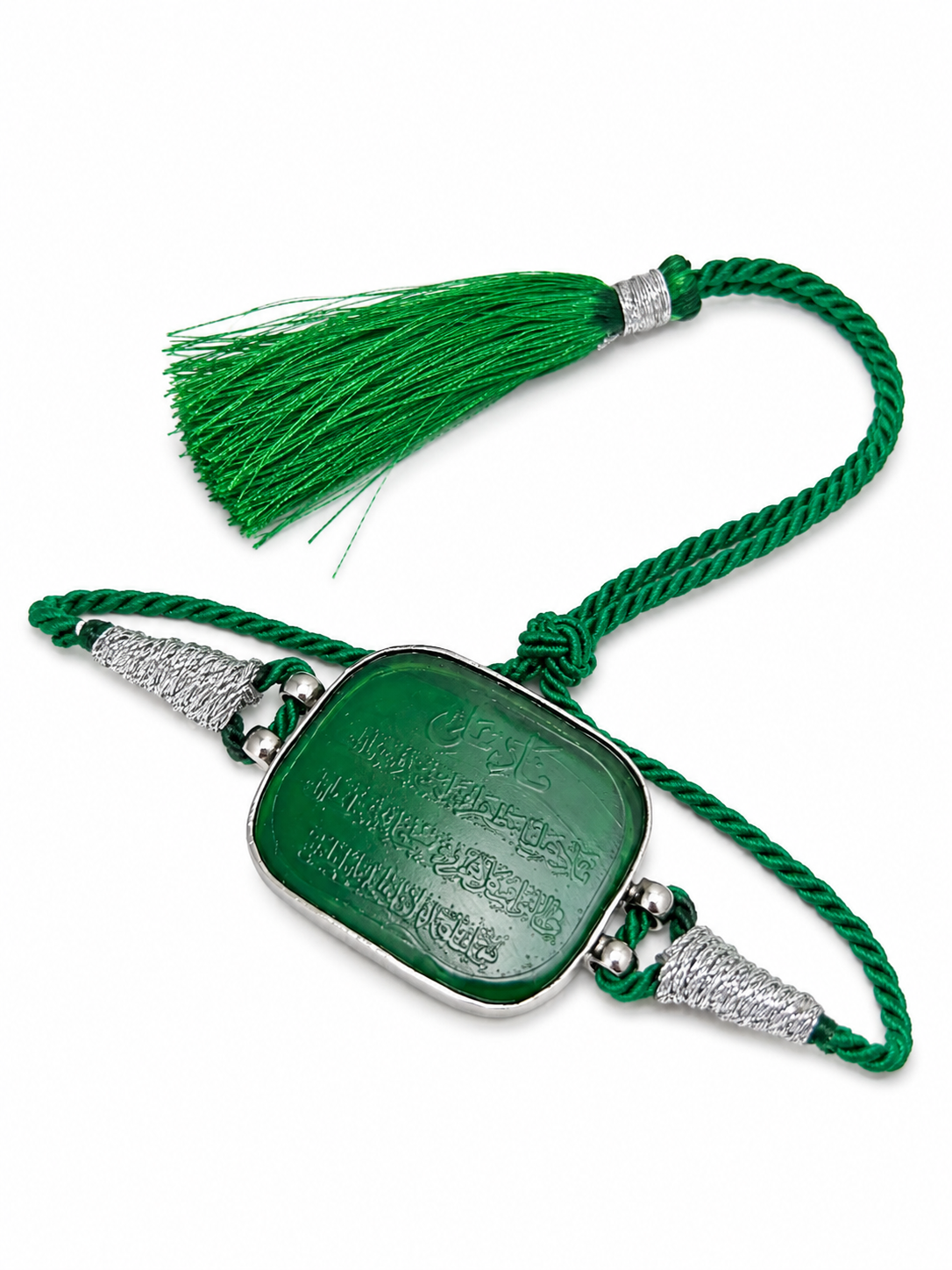 Wedding Imamzamin Nade Ali Engraved Green Aqeeq Stone Imamzamin