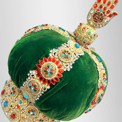Green Stone Work Tajj Shahzada Qasim (as) Multi Color Stone Work