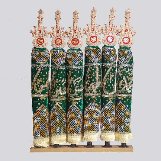 Handmade Green Alam Set for Azakhana and Muharram Events