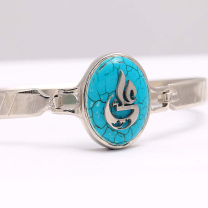 Ferozah Blue Stone Kara Ali Waris (as) Bracelet