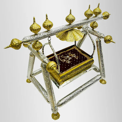 Medium Size Jhoolah Shahzada Ali Asghar (as) Silver and Golden (New Arrival)