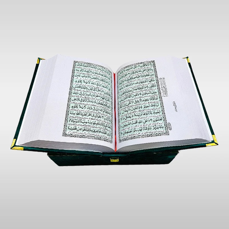 Gift Pack of Quran Set Bridal Quran Set in Green Velvet Box