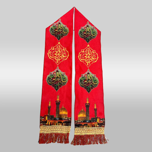 Red Muffler Ali Un Wali Allah 13th Rajab Jashan Muffler