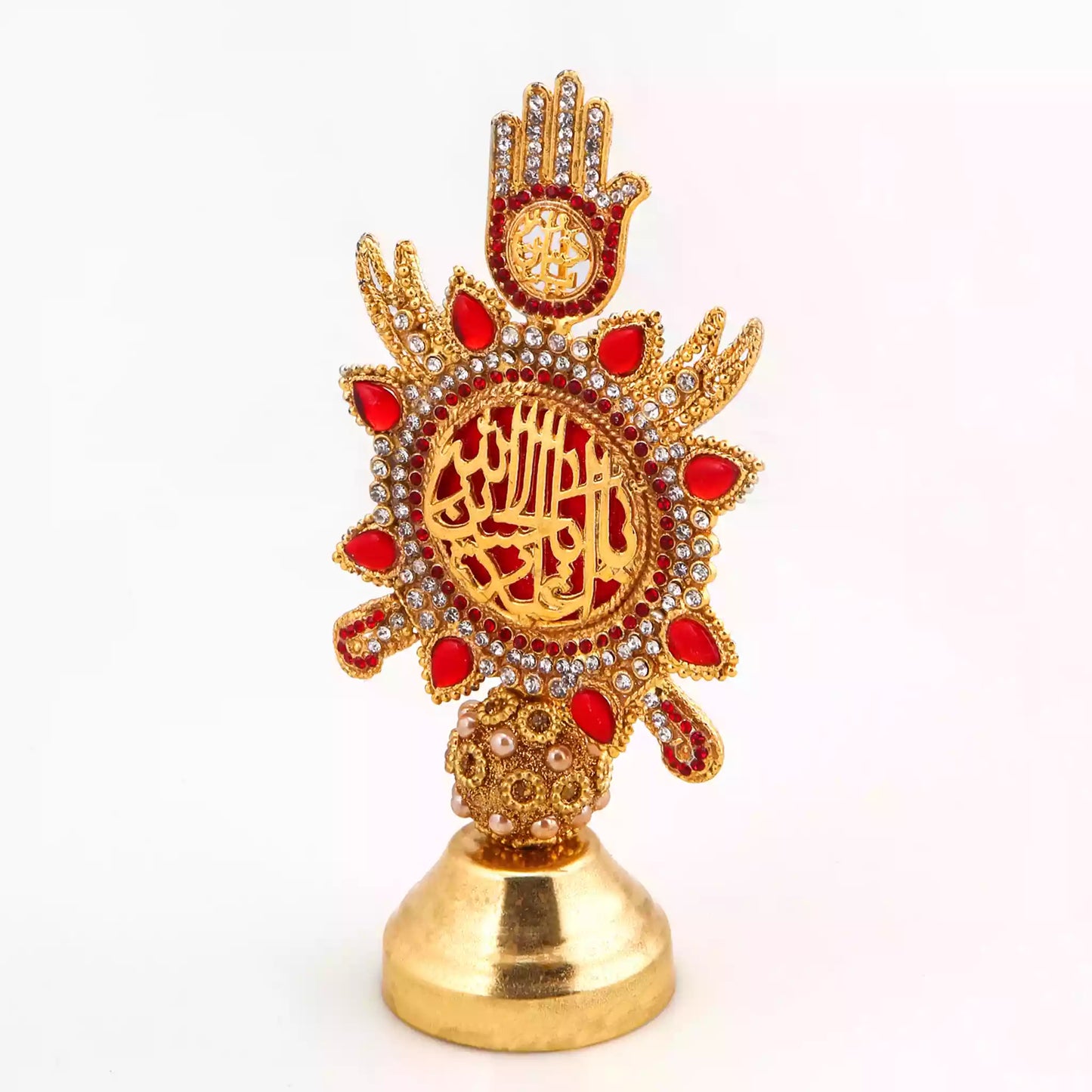Multi Stone Work Small Panja Stand with Ya Hussain (as) for Your Home Azakhana