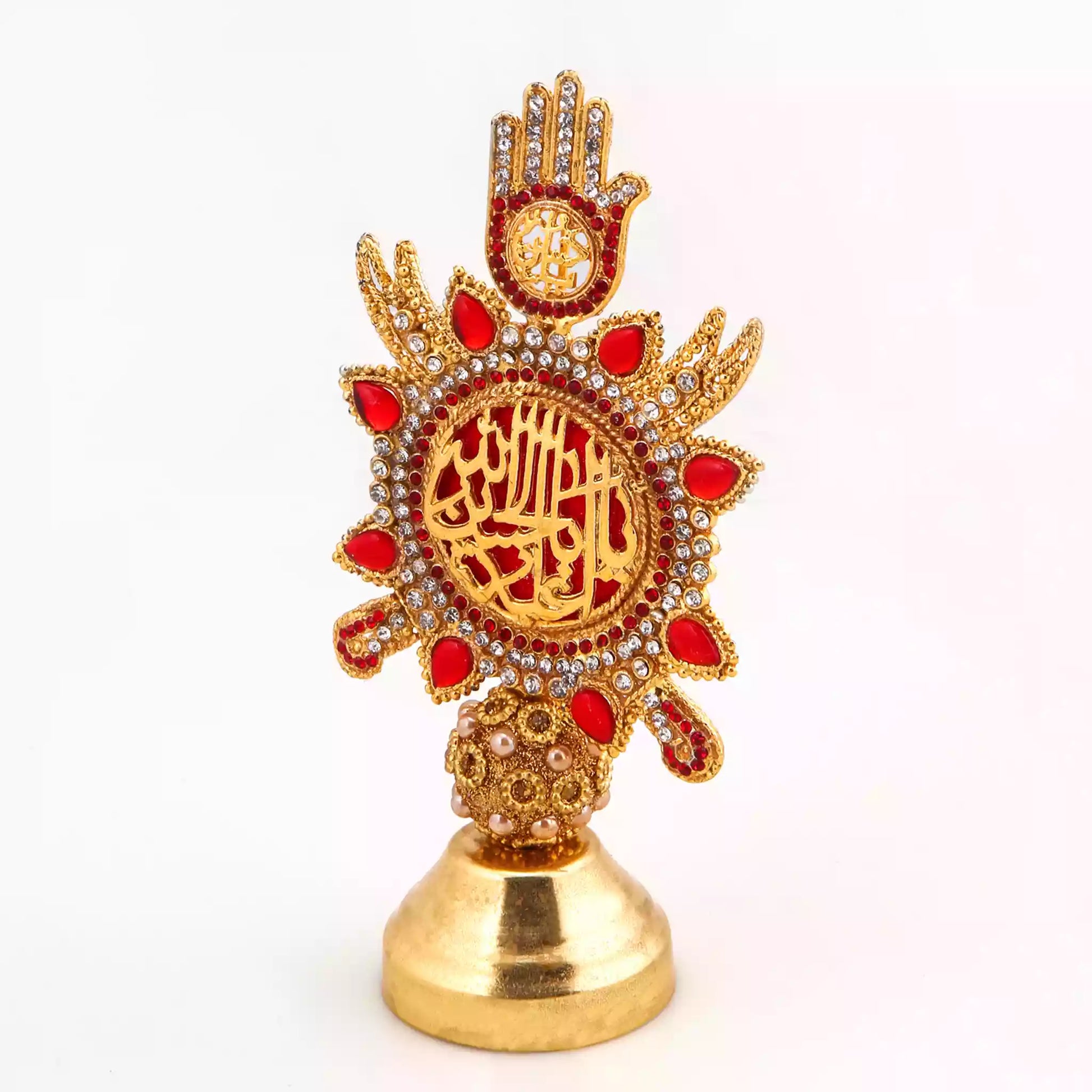 Multi Stone Work Small Panja Stand with Ya Hussain (as) for Your Home Azakhana