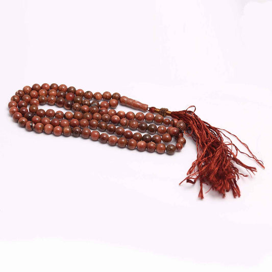Natural Dark Brown Aqeeq Tasbih with 100 Beads for Prayer