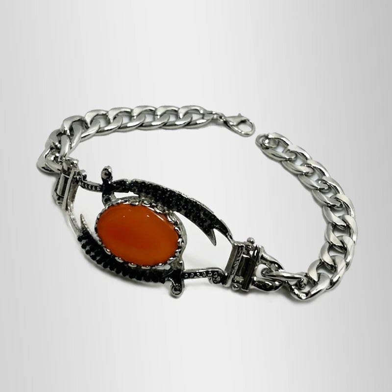 Real Aqeeq Zulfiqar Bracelets For Men's