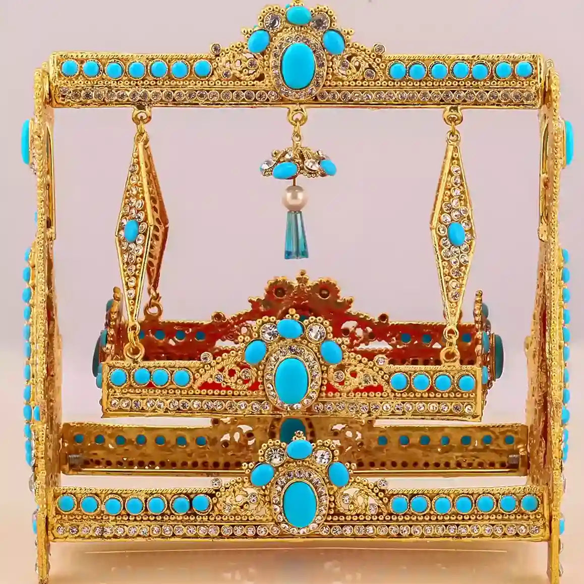 Shahzada Ali Asghar as Small Kashi Jhoolah with Ferozi & White Zircon Stones