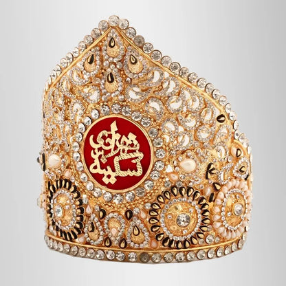 Shahzadi Sakina (sa) Tajj with Pearls and Black Stone Work