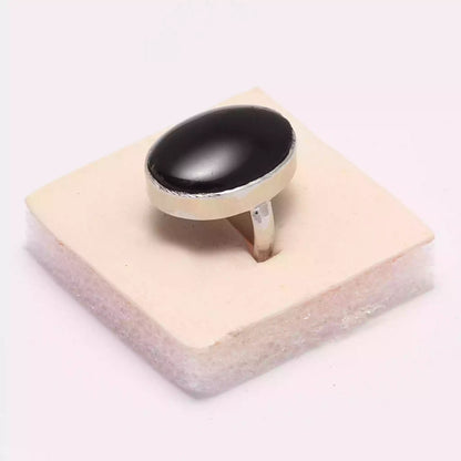 Black Aqeeq Silver Ring 925 Pure Aqeeq For Safety From Black Magic
