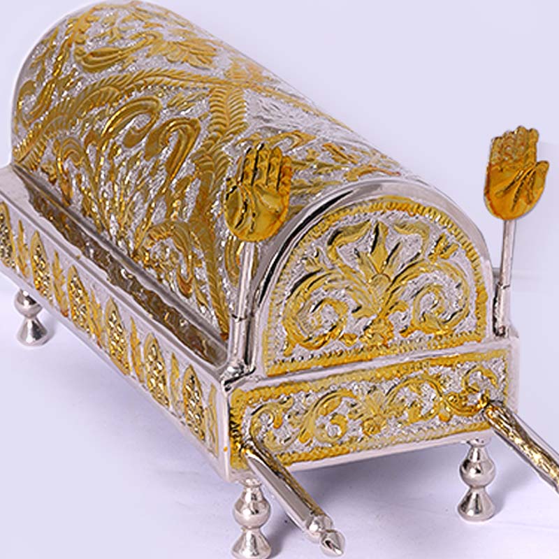 Silver & Golden Plated Taboot Medium Size For Azakhana