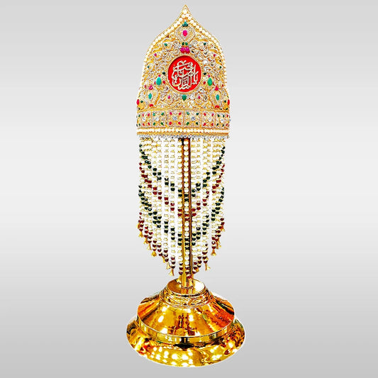 12th Imam e Zamana (as) Tajj Ya Sahib uz Zaman (as) Taaj with golden base for Azakhana