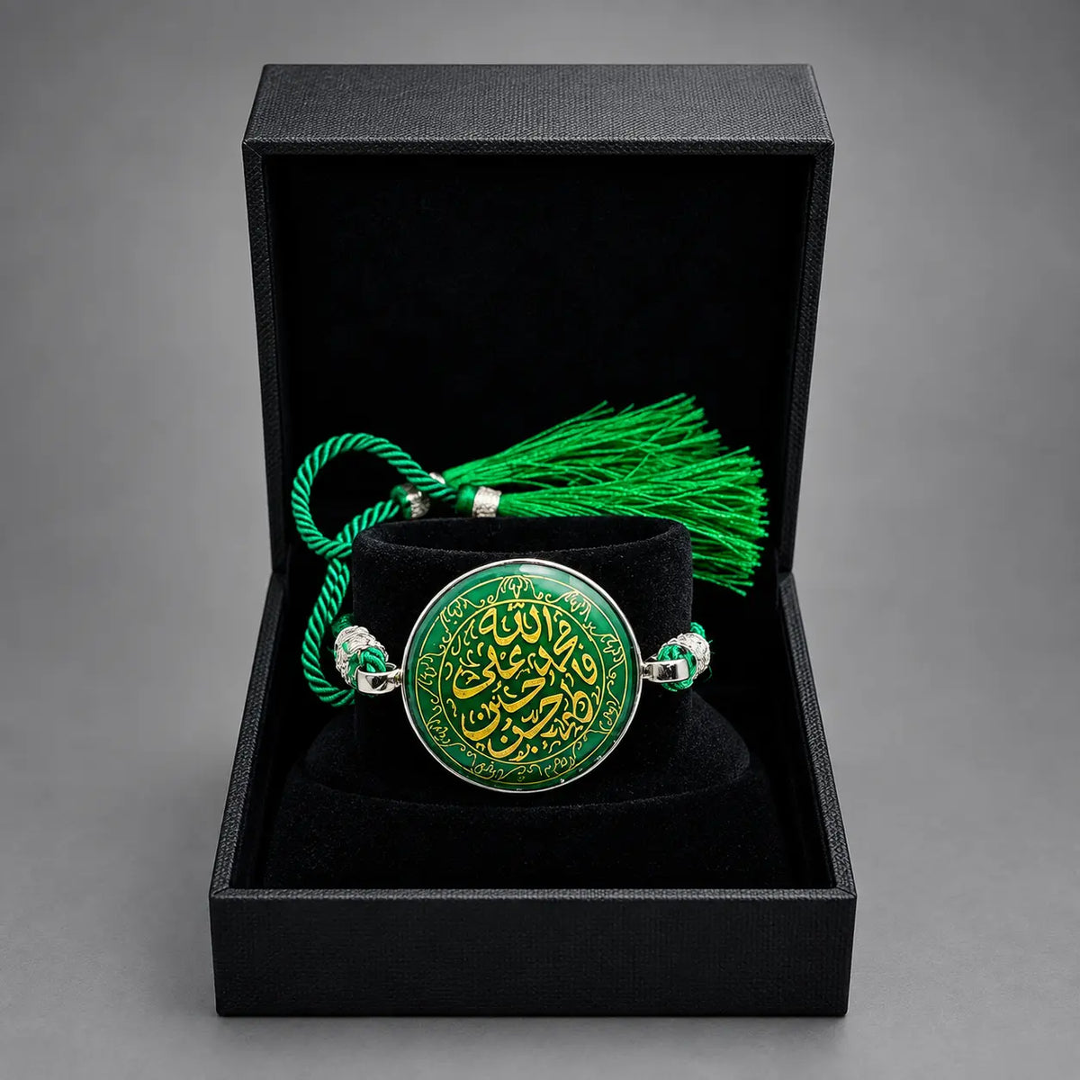 Wedding Imamzamin Punjatan Names Engraved Green Aqeeq Stone Imamzamin