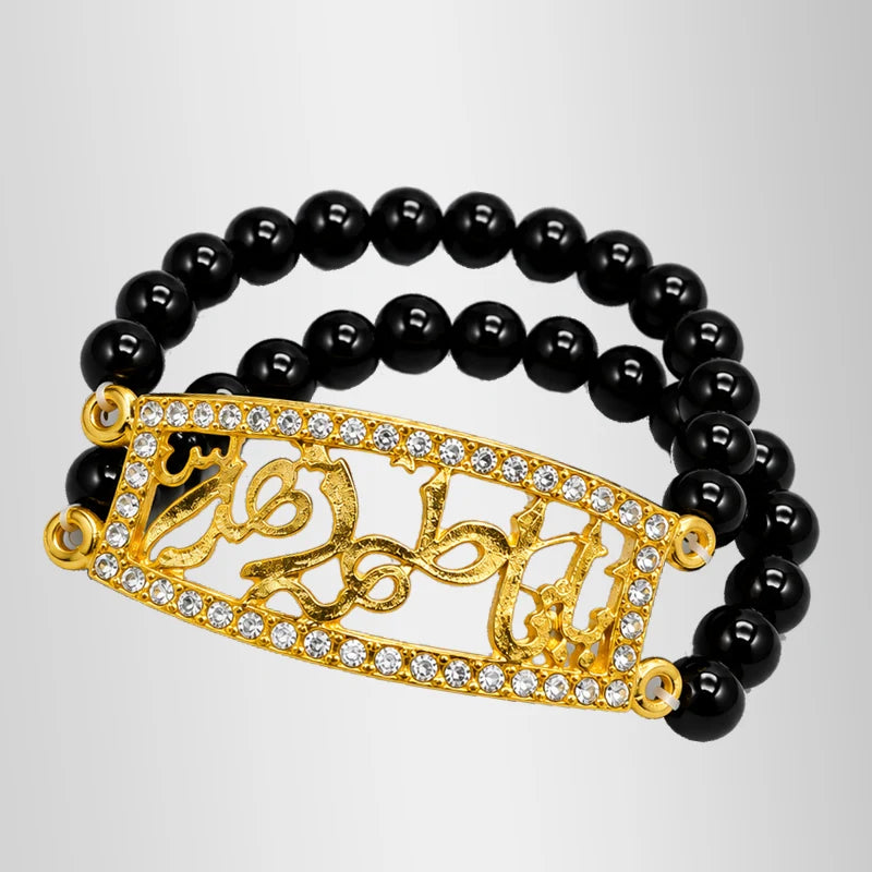 Ya Fatima Zehra (sa) Bracelet Black Beads Pack of 5pcs