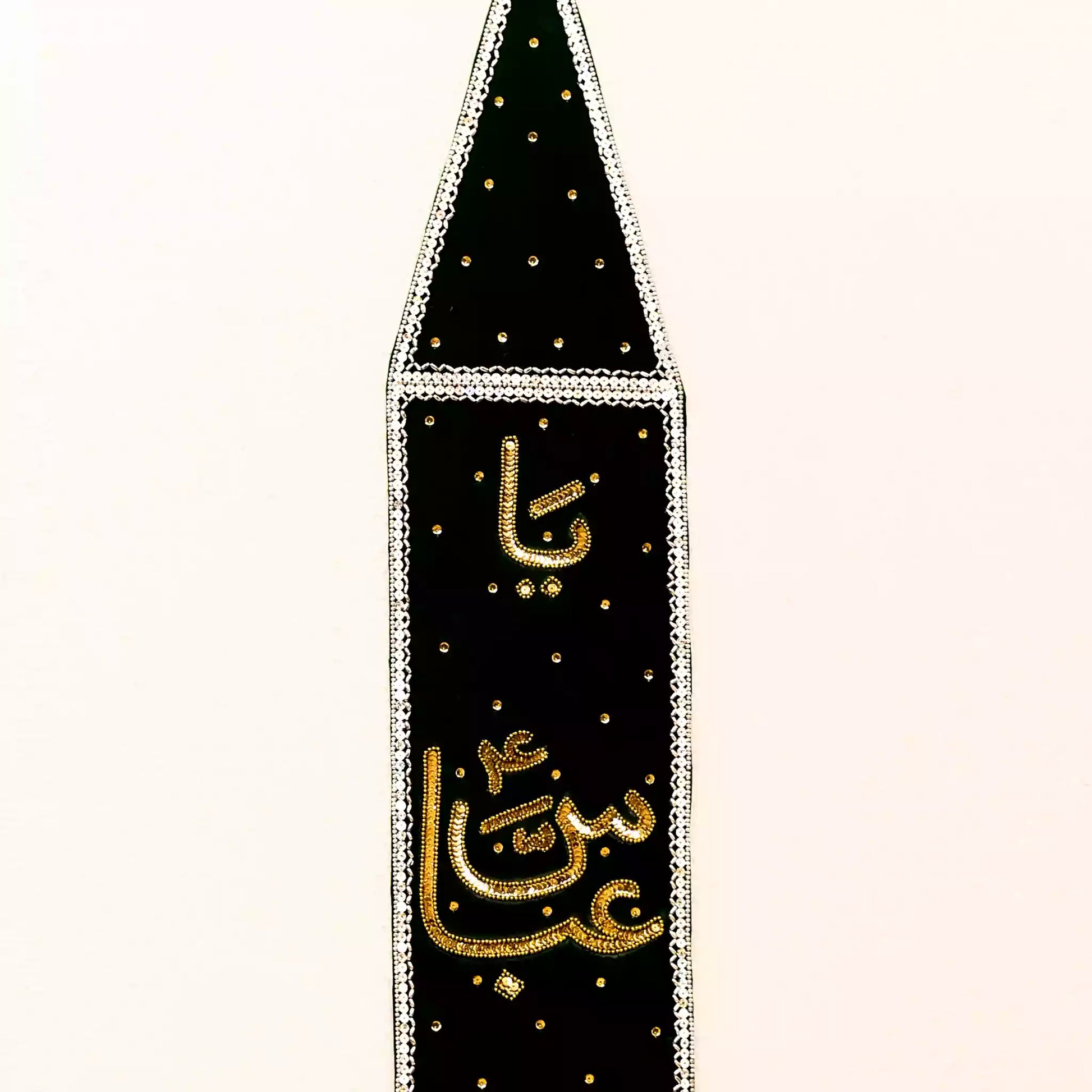 Ya Abbas as Black Velvet Patka Featuring Golden Sequin Work 1