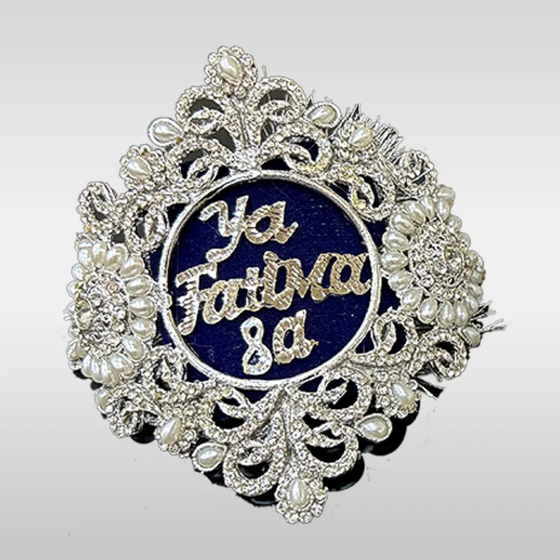 Imamzamin Wedding Royal Blue Background Pearls and Zircorns