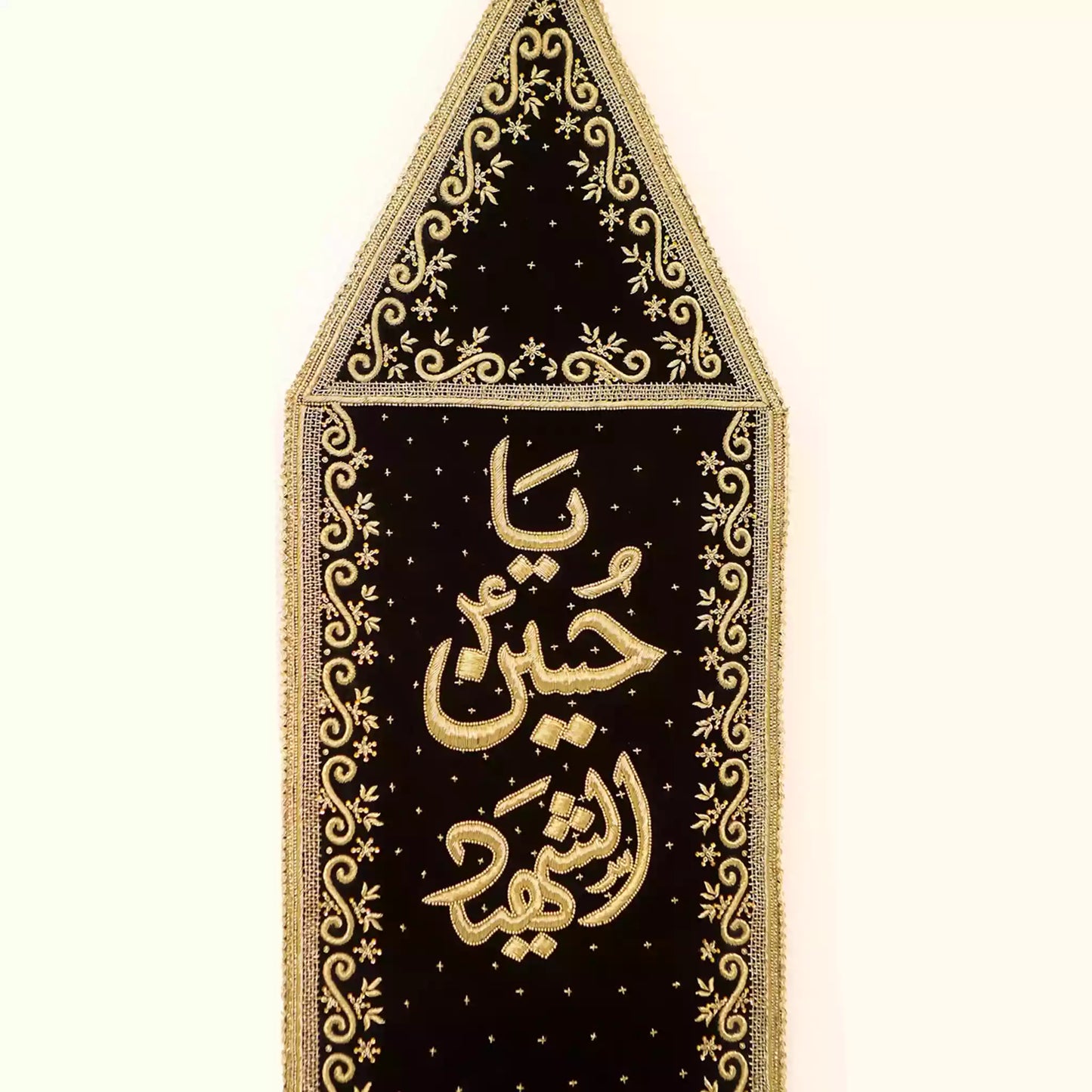 Ya Hussain Al Shaheed as Kora Dapka / Sequence Work Black Velvet Patka (New Arrival)
