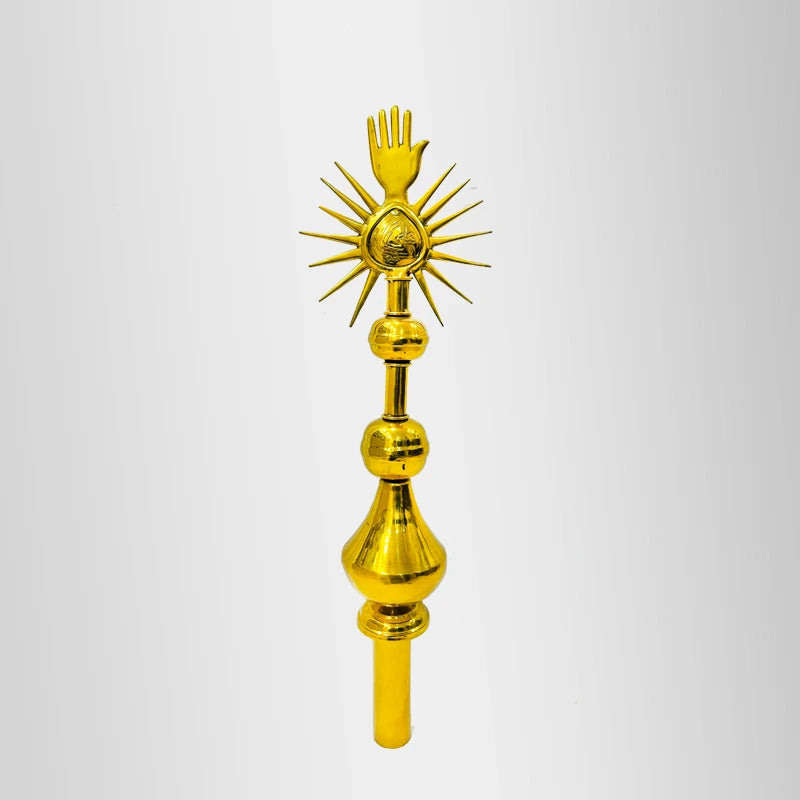 Alam Panja Sooraj Design Golden Polish for Azakhana Muharram Display