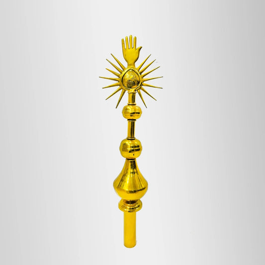 Alam Panja Sooraj Design Golden Polish for Azakhana Muharram Display