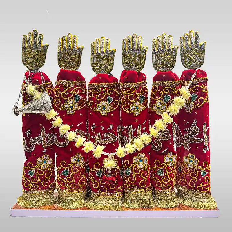 Red Alam Set Azakhana Punjatan and Hazrat Abbas (as) in Sequence Work Moharram Azadari at home