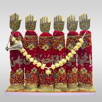 Red Alam Set Azakhana Punjatan and Hazrat Abbas (as) in Sequence Work Moharram Azadari at home