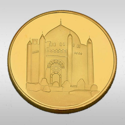 Coin Bibi Fatimah (sa) Gold Plated Shabih e Janat ul Baqi