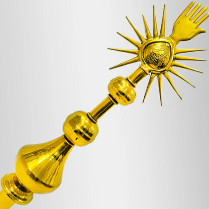 Golden Alam Panja Sooraj Design Islamic Religious Panja for Muharram