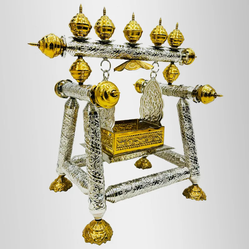 Jhoola Shahzada Ali Asghar (as) Silver Golden Medium Jhula
