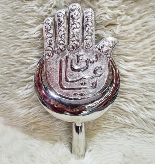 Panja Sticker Ya Abbas a.s Silver Panja Plain Moon (New Arrival) – Punjatan ...