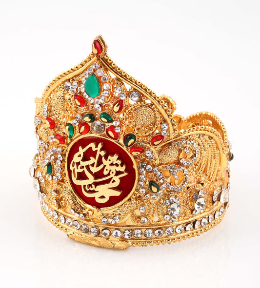 Shahzada Muhammad (as) Kashi Gold Tajj With Stone Work