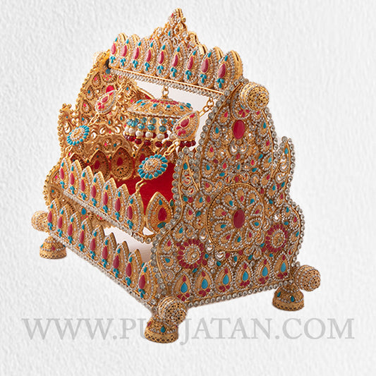 Exquisite Elegence Luxurious Rubby & Feroza stone Jhoola