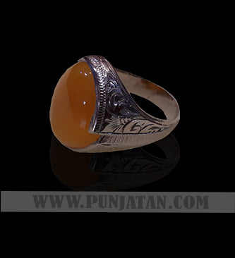 Yellow Aqeeq Ring (New Arrival)