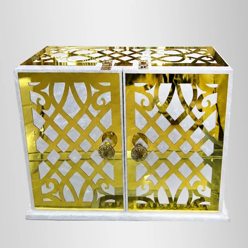 Portable Azakhana Alam Set Home Azakhana in White Velvet Box