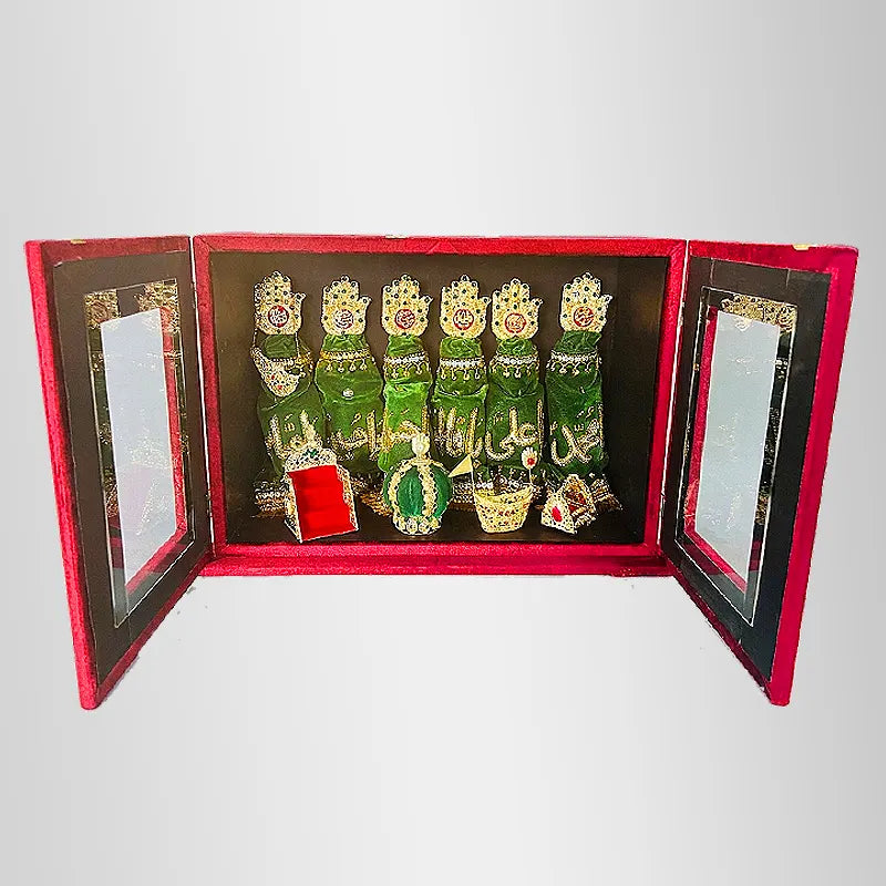 Portable Azakhana Green Alam Set with Mimber Tajj Jhoola and Kashti