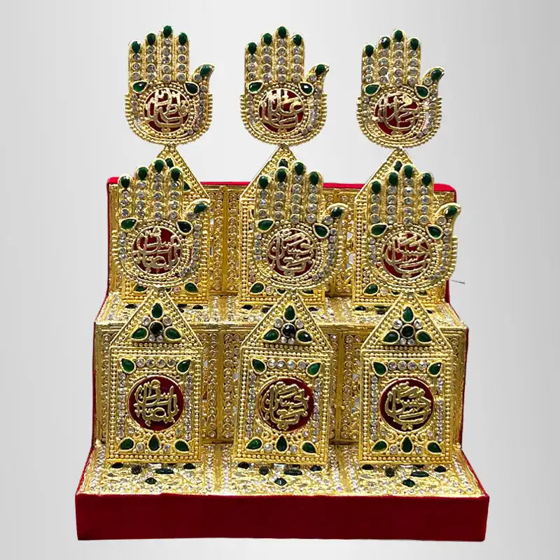 Punjatan Azakhana Set in Green Stone Work Manjus Azakhana