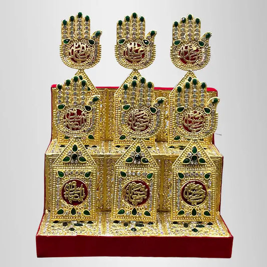 Punjatan Azakhana Set in Green Stone Work Manjus Azakhana