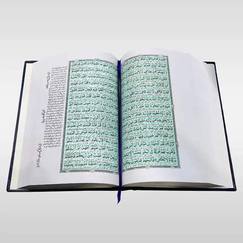 Inside pages of Quran Pak with Urdu Translation Molana Farman Ali 786/2 showing Arabic verses with Urdu translation for easy understanding