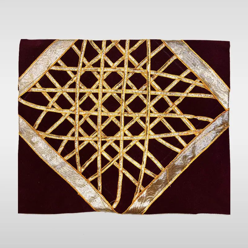 Quran Cover in Maroon Velvet with Gota Work