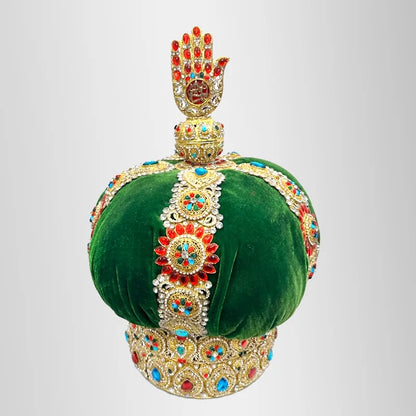 Shahzada Qasim (as) Taj Green Velvet Manjus Stone Work