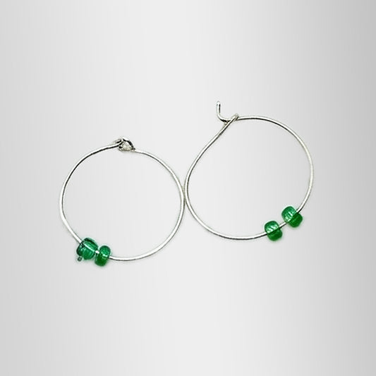 Silver Bali Green Beads For Majlis Distribution