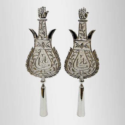 Silver Alam Panja Hazrat Abbas (as) and Imam Hussain (as)