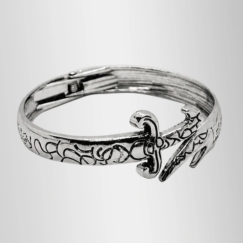 Zulfiqar Talwar Silver Bracelet Unisex Islamic Jewelry Inspired by Imam Ali Zulfiqar Sword